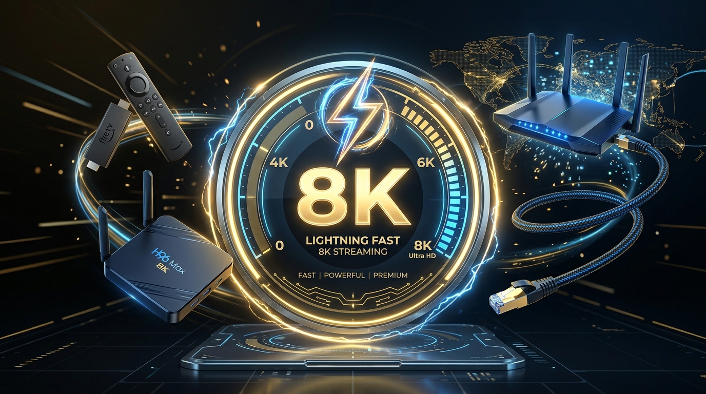 IPTV Fast 8K streaming on multiple devices