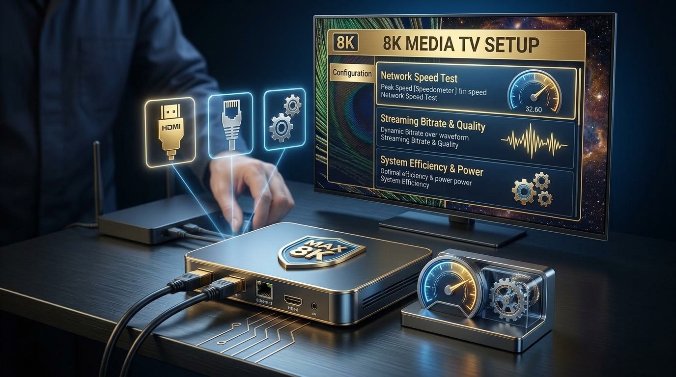 8K Media TV setup guide