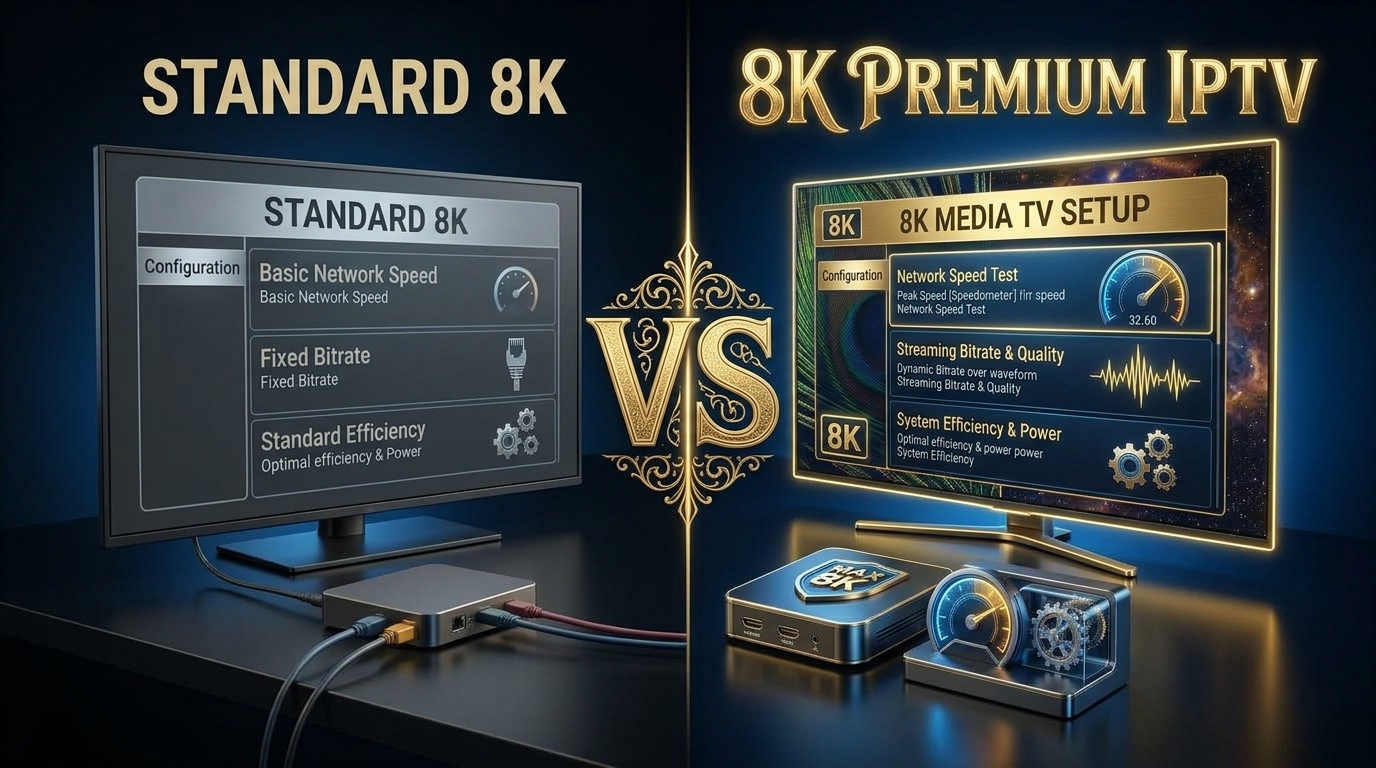 8K Premium IPTV vs Standard 8K comparison