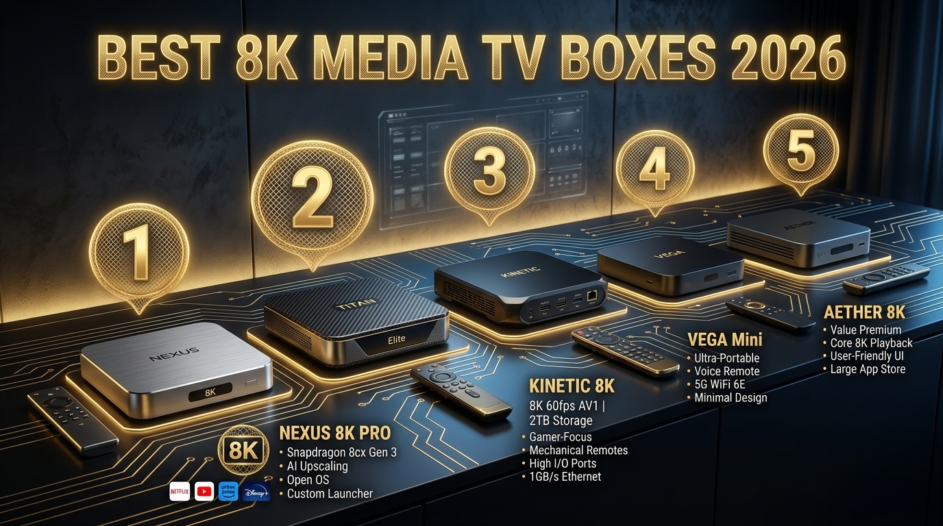 Best 8K Media TV Boxes for IPTV 2026