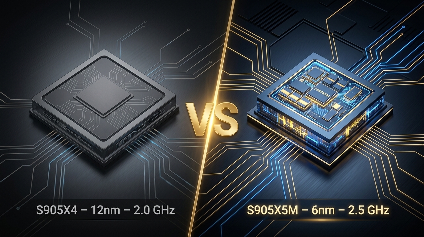 S905X4 vs S905X5M processor comparison