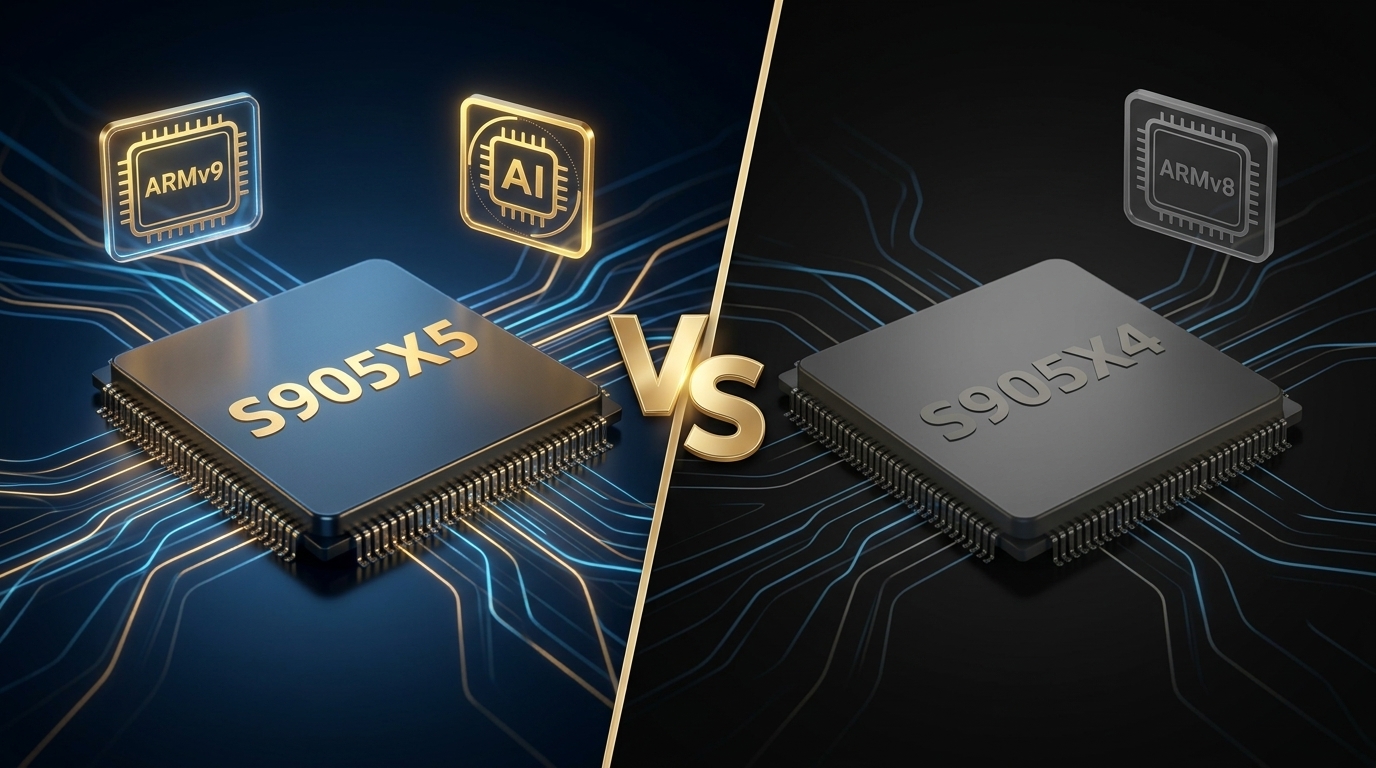 Amlogic S905X5 vs S905X4 comparison